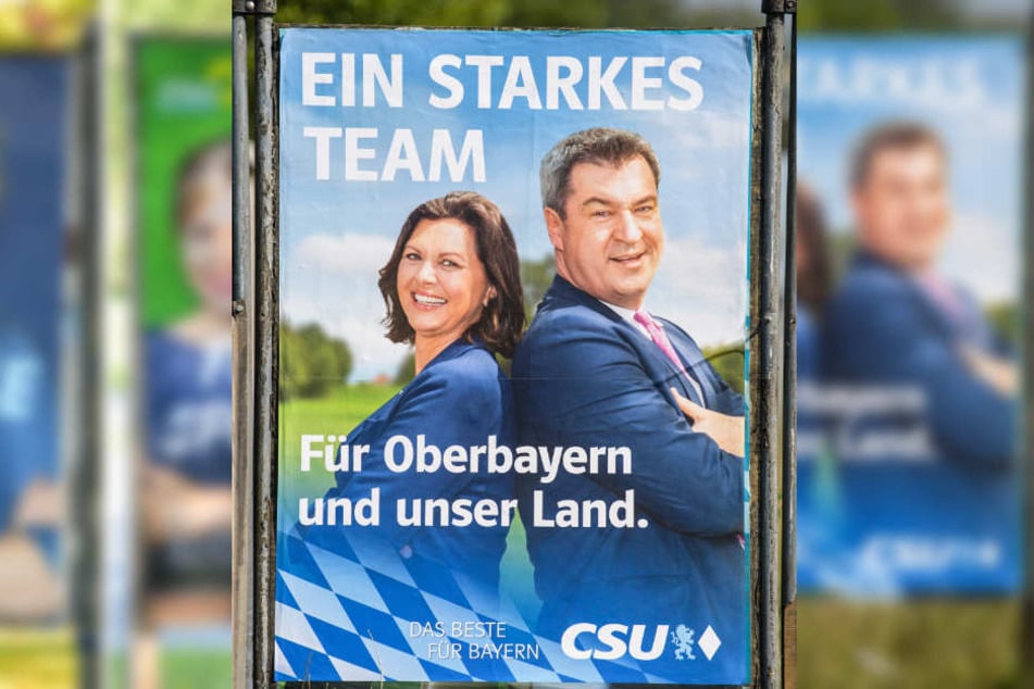 Markus Söders (CSU) Körperhaltung soll Erfolg suggerieren.