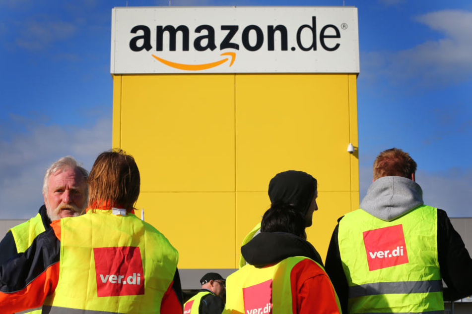 Bei Amazon in Leipzig wird auch am Sonnabend wieder gestreikt.