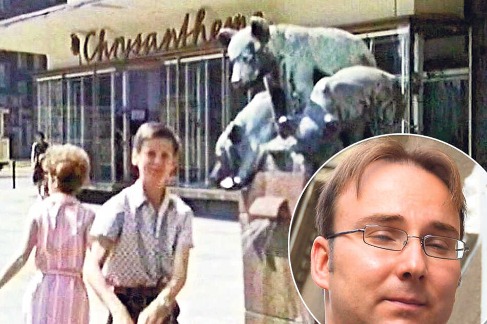 Sandro Schmalfuß (39) will eine Online-Petition für den Brunnen starten. Einst stand der Bärenbrunnen in
der Theaterstraße vor dem Sporthochhaus.