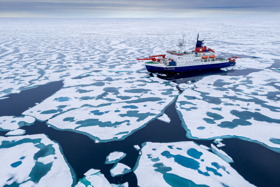 Das Forschungsschiff "Polarstern" war über ein Jahr in der Arktis unterwegs.