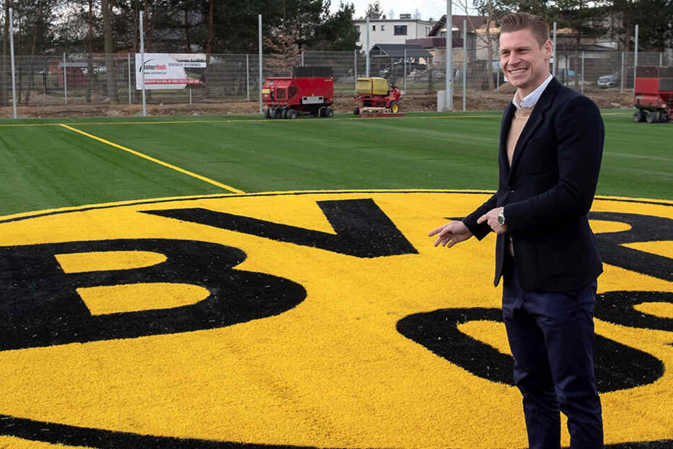 Lukasz Piszczek 2018 bei der Eröffnung seiner Fußball-Akademie in Polen. Der BVB ist offizieller Partner der Fußball-Schule.