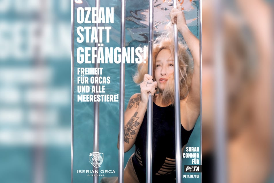 Mit diesem Unterwasser-Motiv will Sarah Connor (45) auf die Situation der Orcas aufmerksam machen.