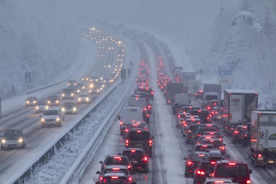 Nichts ging mehr: Die A4 am Sonntagnachmittag bei Berbersdorf.