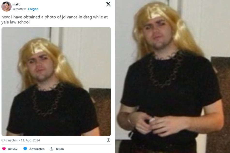 JD Vance reportedly dressed as a woman for Halloween while attending law school at Yale University.