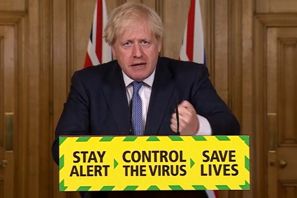 Boris Johnson, Premierminister von Großbritannien, spricht bei einer Pressekonferenz in der Downing Street.