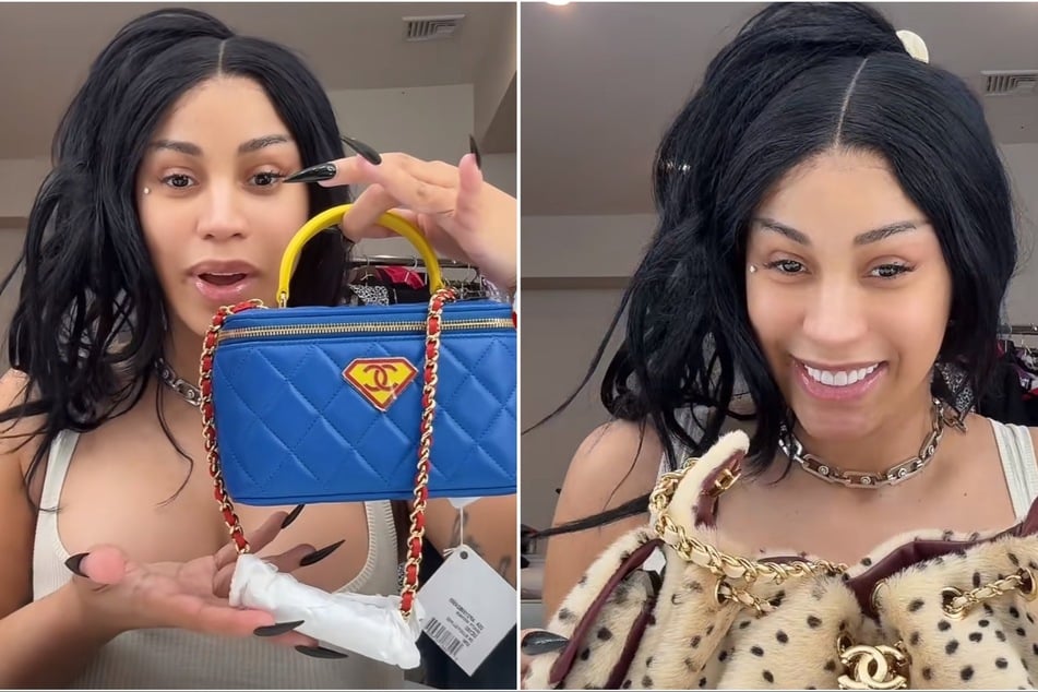 Cardi B flaunted her new Chanel bags and shoes on TikTok.