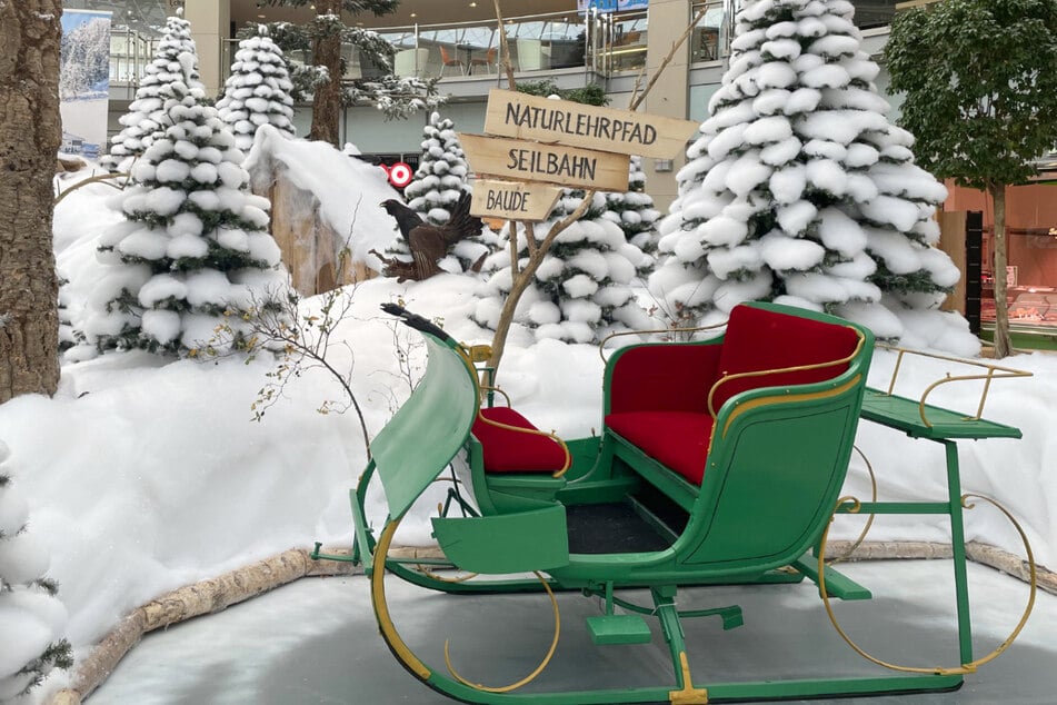 Diesen Schlitten hat wohl der Weihnachtsmann im Allee-Center Leipzig vergessen.