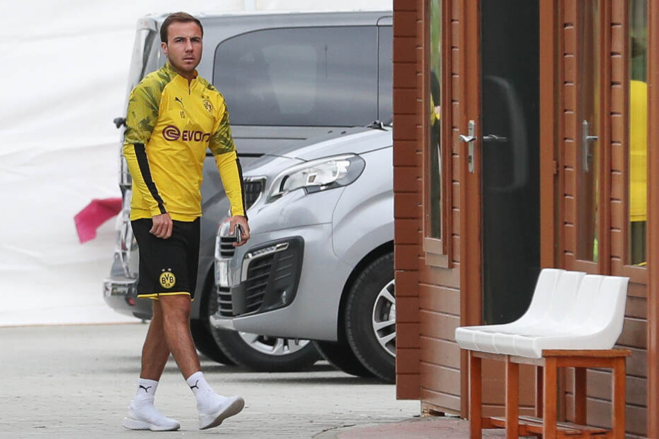 Glücklich sieht anders aus. Mario Götze im BVB-Trainingslager.