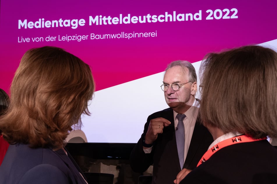 Reiner Haseloff (68), Ministerpräsident von Sachsen-Anhalt, sprach auf den Medientagen Mitteldeutschland.