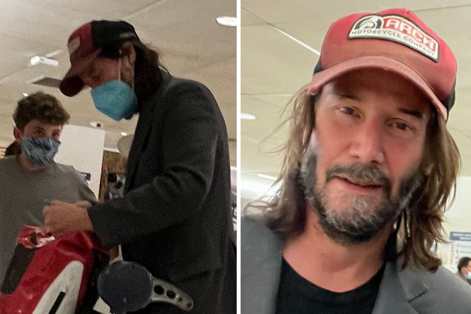 Keanu Reeves gets grilled by kid at airport and the internet is loving it