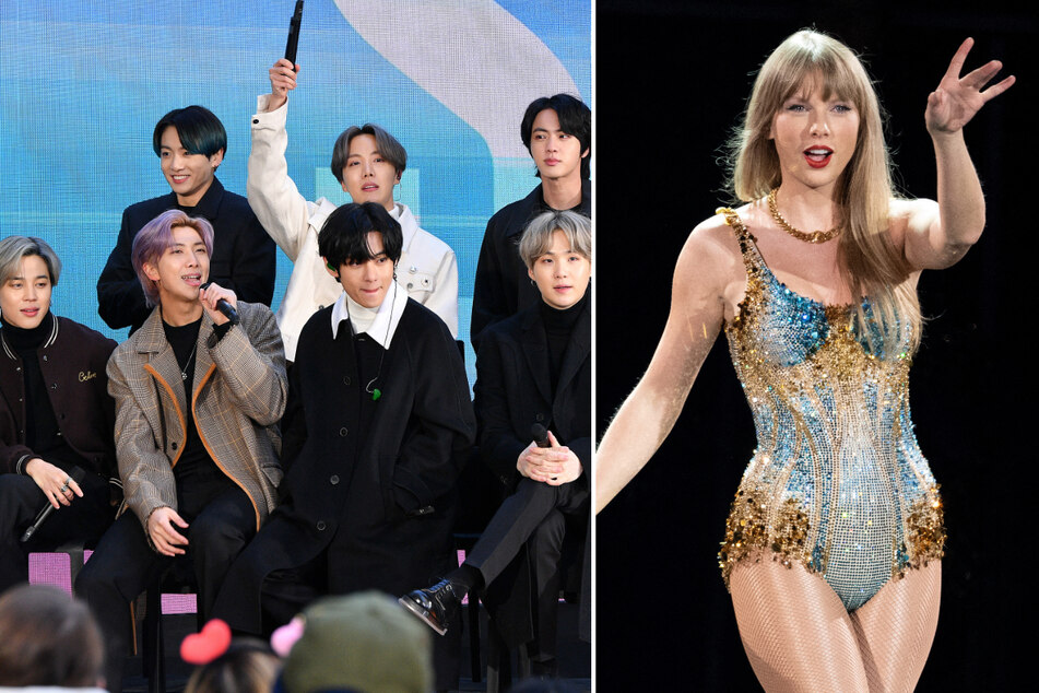 While many fans believed an upcoming memoir belonged to Taylor Swift (r), the book belongs to K-pop sensation BTS.