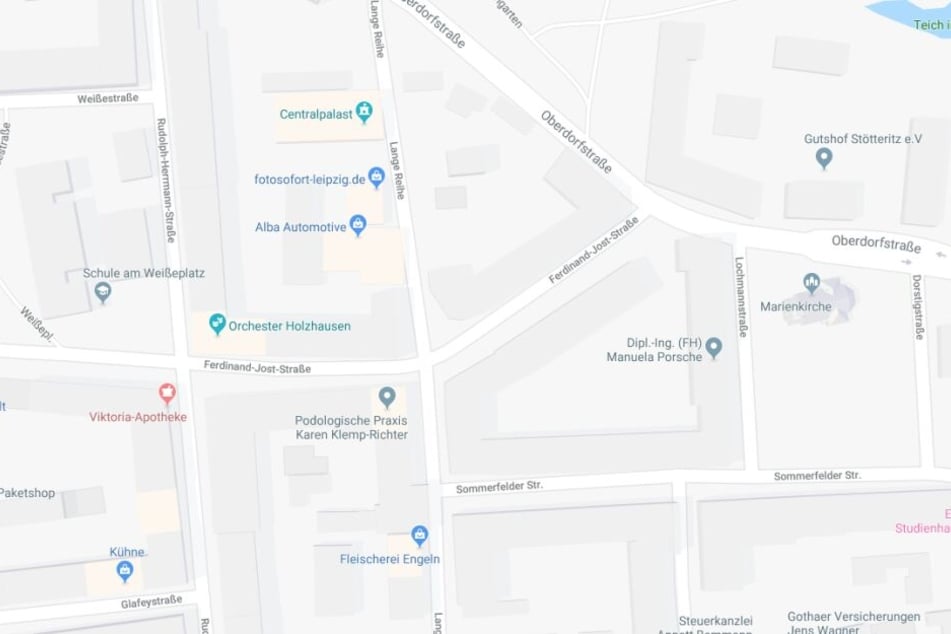 Der Unfall ereignete sich in der Straße Lange Reihe im Leipziger Stadtteil Stötteritz.