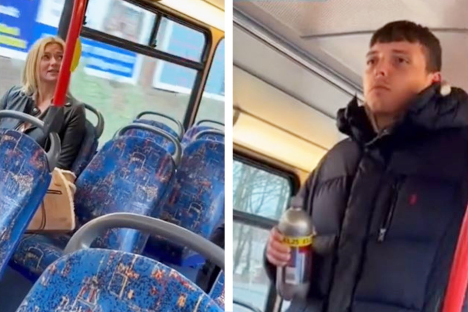 Mann will sich in leerem Bus direkt neben Blondine setzen: Was dann passiert, geht steil viral