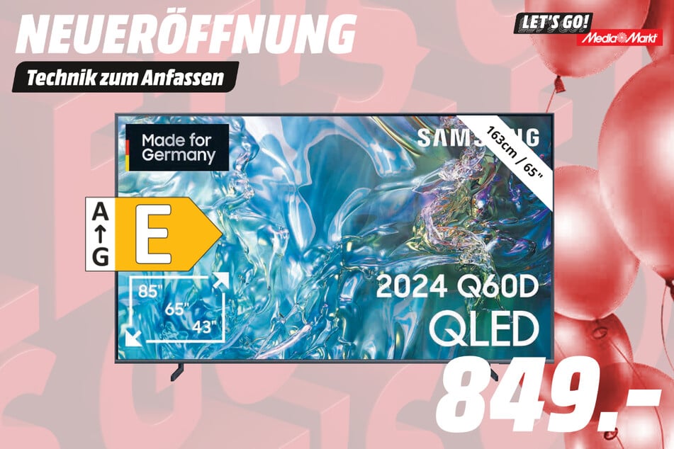 65-Zoll Samsung-Fernseher für 849 Euro.