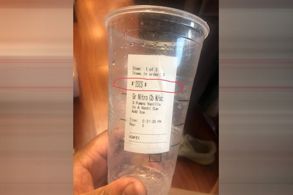 Auf dem Bon zu seinem Kaffee stand "ISIS".