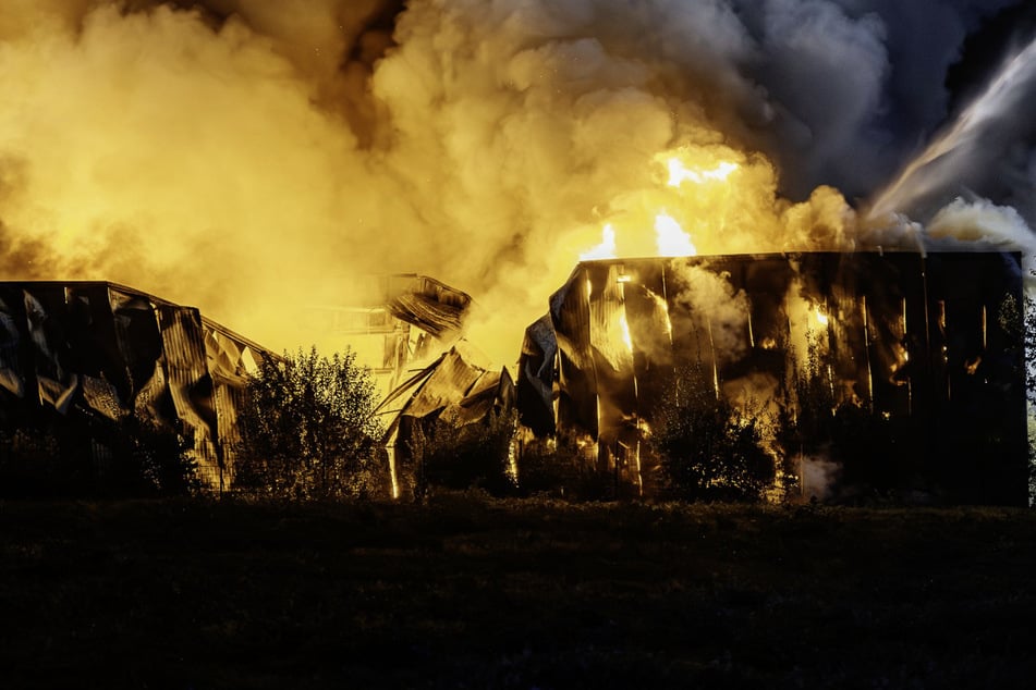 Die Löscharbeiten an der Lagerhalle dauerte bis in die Morgenstunden des heutigen Samstags.