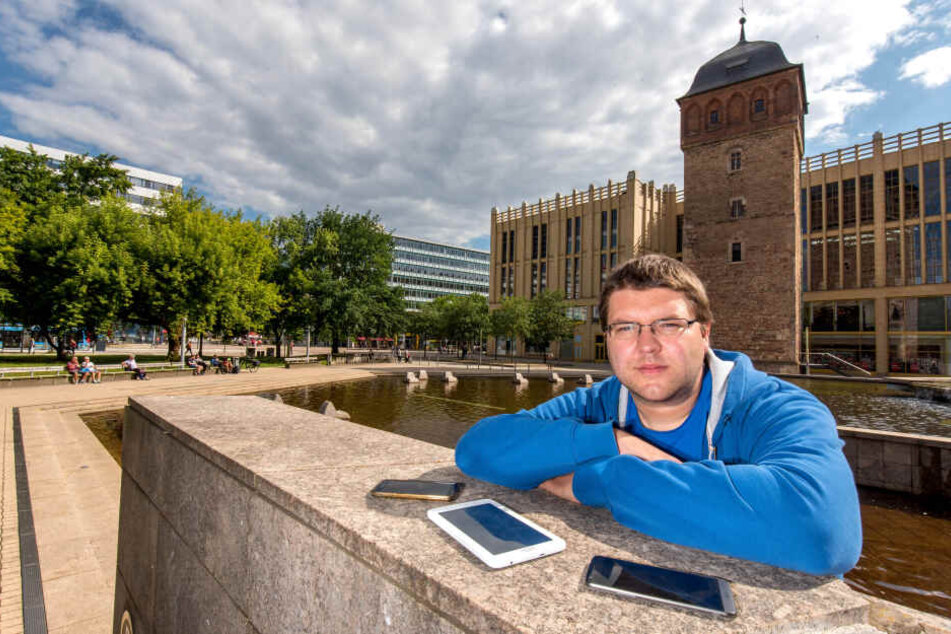 Steffen Förster (32) von den "Freifunkern" wünscht eine bessere Kommunikation mit den Verantwortlichen der Stadt.