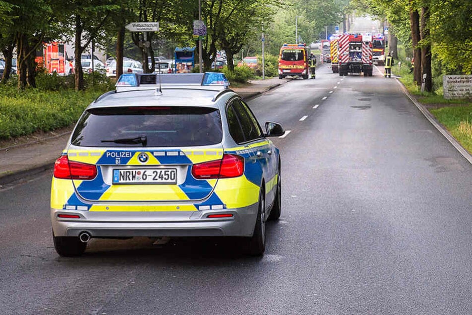 Neben der Feuerwehr war auch die Polizei vor Ort.