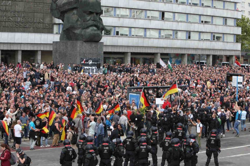 Nach dem Tötungsdelikt an Daniel H. kam es im August/September 2018 zu massiven Protesten und Ausschreitungen.