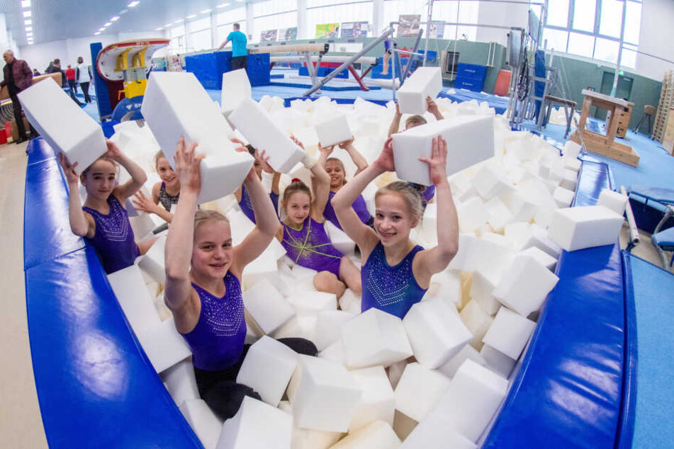 Alles neu: Die Kleine Kunstturnhalle im Sportforum wurde von Grund auf saniert und um eine Sprunggrube erweitert.