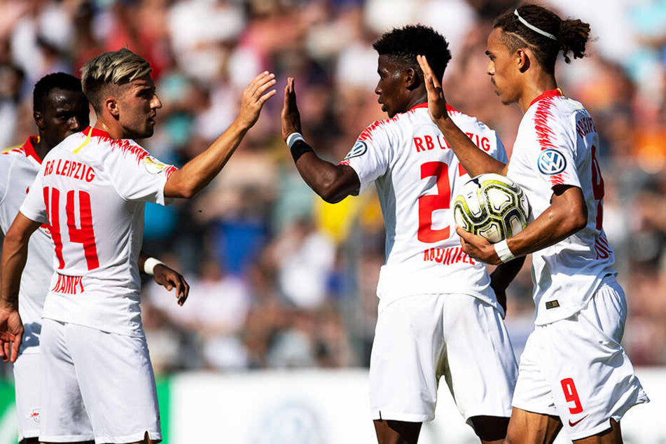 Grimmiger Jubel über den zwischenzeitlichen 1:1-Ausgleich bei RB Leipzig.