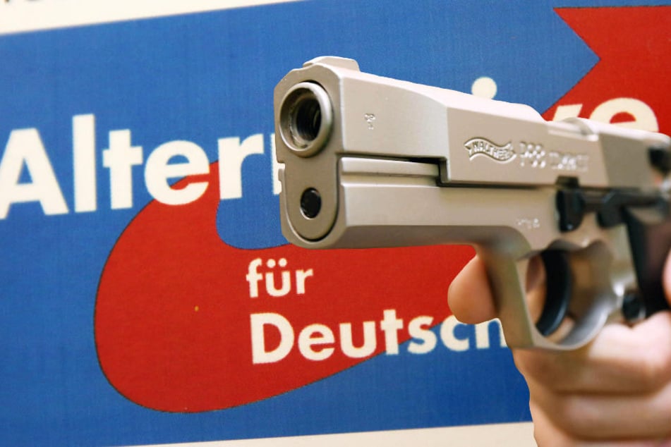 Bei einer Wahlkampf-Veranstaltung der AfD in Frankfurt wurde angeblich eine scharfe Waffe gezückt (Symbolbild).