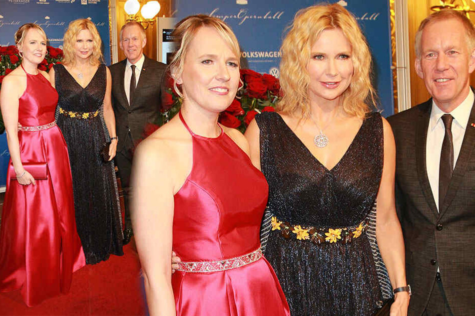 Politiker-Gattin Anke Gabriel, Schauspielerin Veronica Ferres (52) und TV-Moderator Johannes B. Kerner (53, v.l.n.r.).