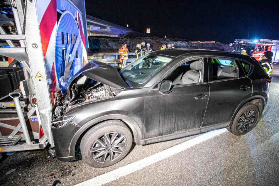 Das Wrack des SUV.