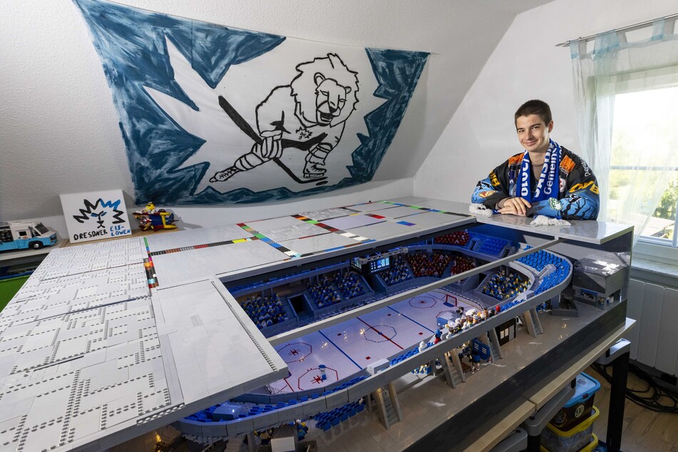 Nach der Eislöwen-Arena baut Laurens Hirschmann (19) nun das Rudolf-Harbig-Stadion.
