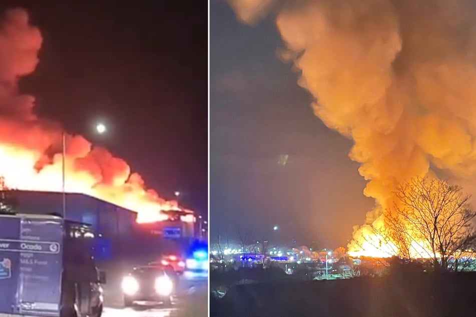 Feuerteufel zündet Industriehalle an: Gebäude sofort in Vollbrand