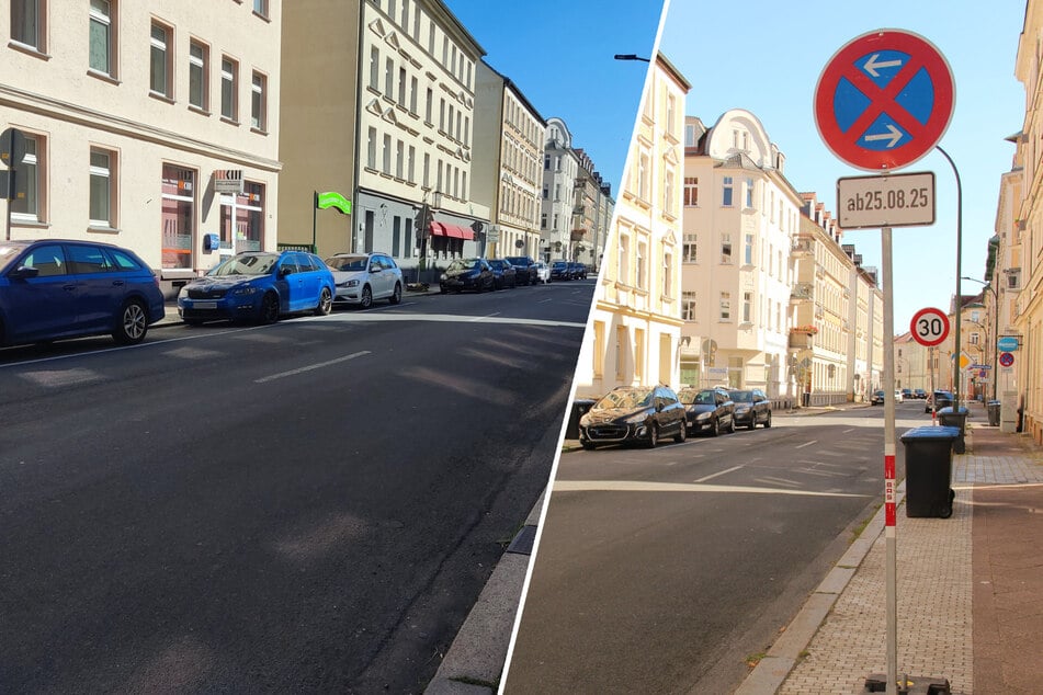 Schilder kennzeichnen die betroffenen Bereiche.