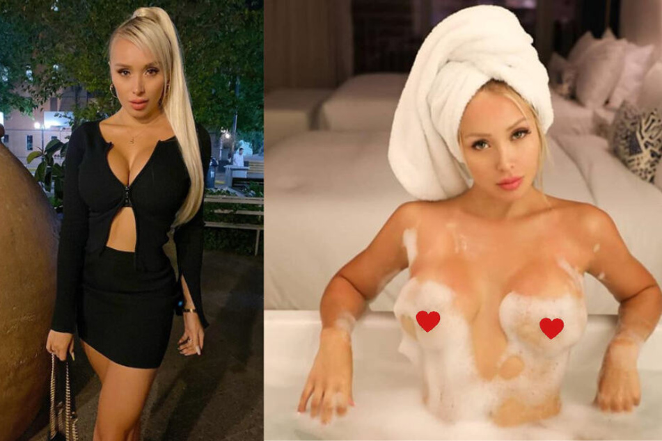 Daniella Chavez lässt tief blicken. Wäre da nur nicht der lästige Schaum...