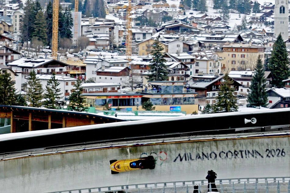 Wunderschön ist der Eiskanal in Cortina. Die Fahrlinie von Francesco Friedrich ist es noch nicht.
