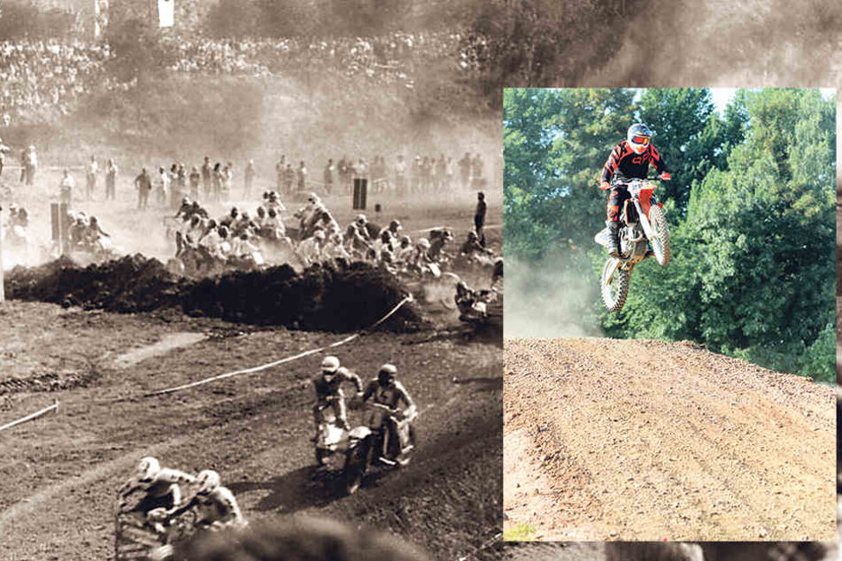 Zu DDR-Zeiten zogen die Motocross-Rennen Zehntausende Zuschauer an.