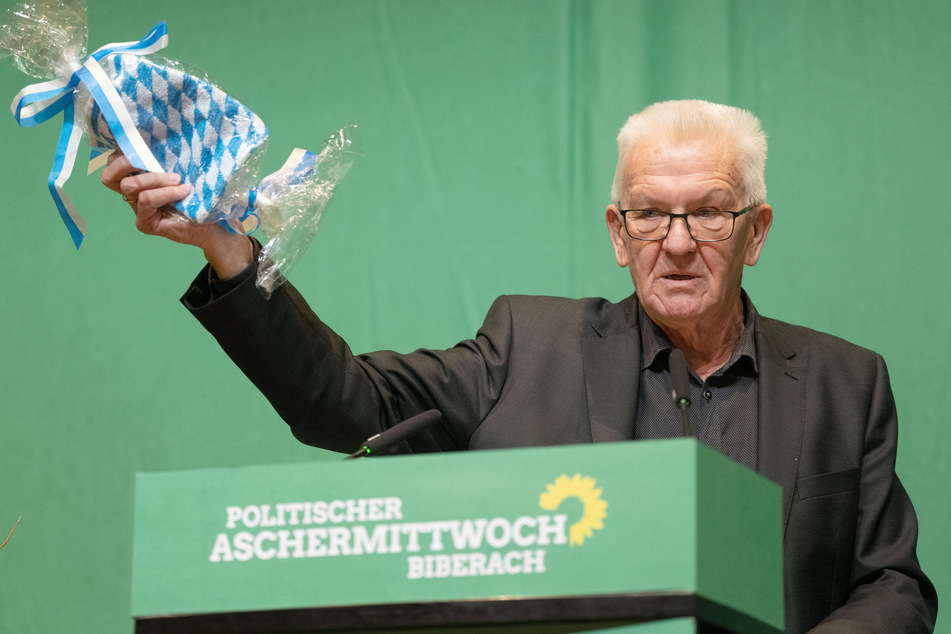 Baden-Württembergs Ministerpräsident Winfried Kretschmann beim Politischen Aschermittwoch seiner Partei.