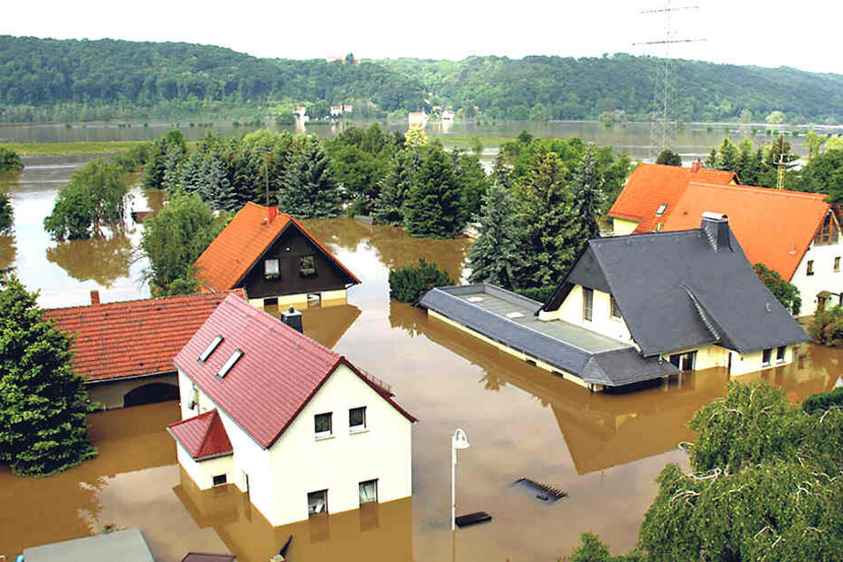 Die Niederseite in Brockwitz wird regelmäßig vom Hochwasser überflutet. 24 Häuser sind davon betroffen.
