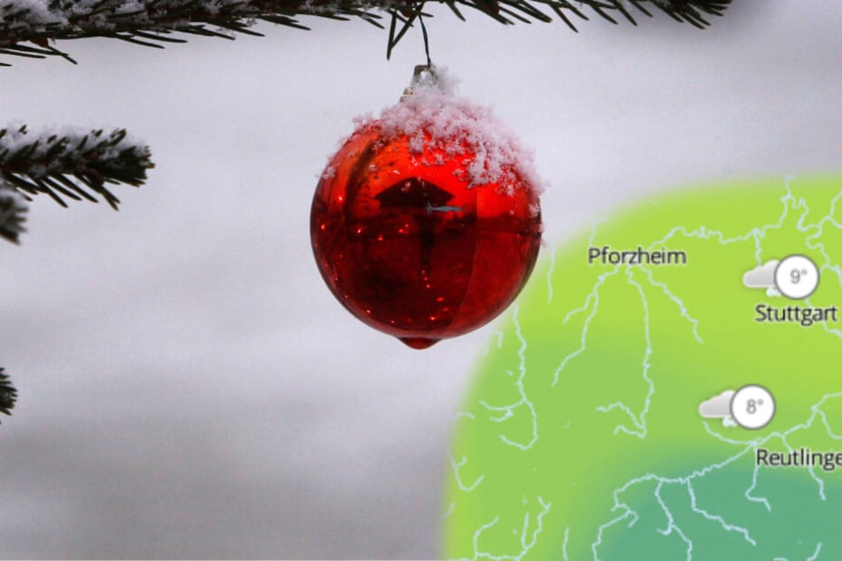 Das Wochenende im Südwesten wird eher ungemütlich, weiße Weihnachten wird es nicht geben. (Fotomontage)