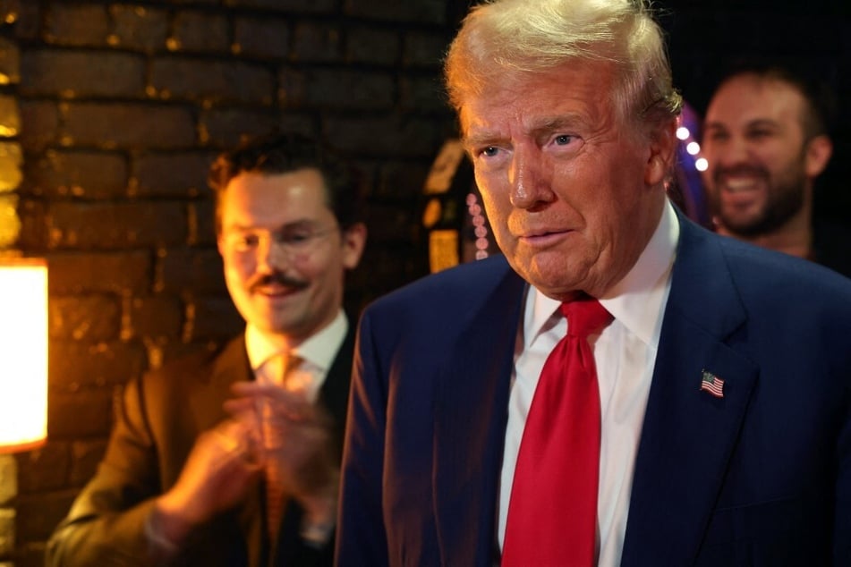 Donald Trump visits a cryptocurrency-themed bar called Pubkey in New York City's West Village on September 18, 2024.