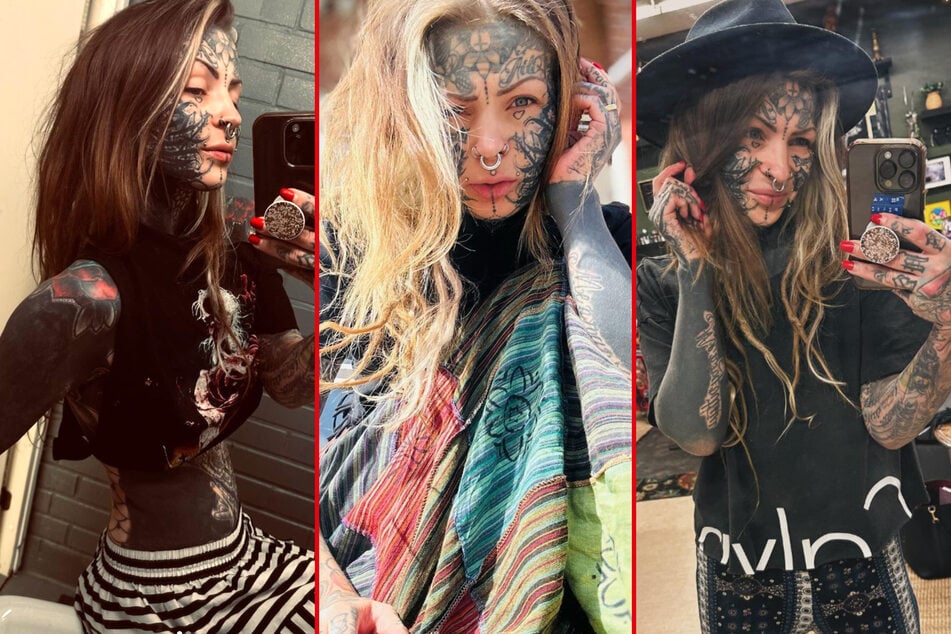 Aleksandra Jasmin is famous for her radical set of extreme tattoos.