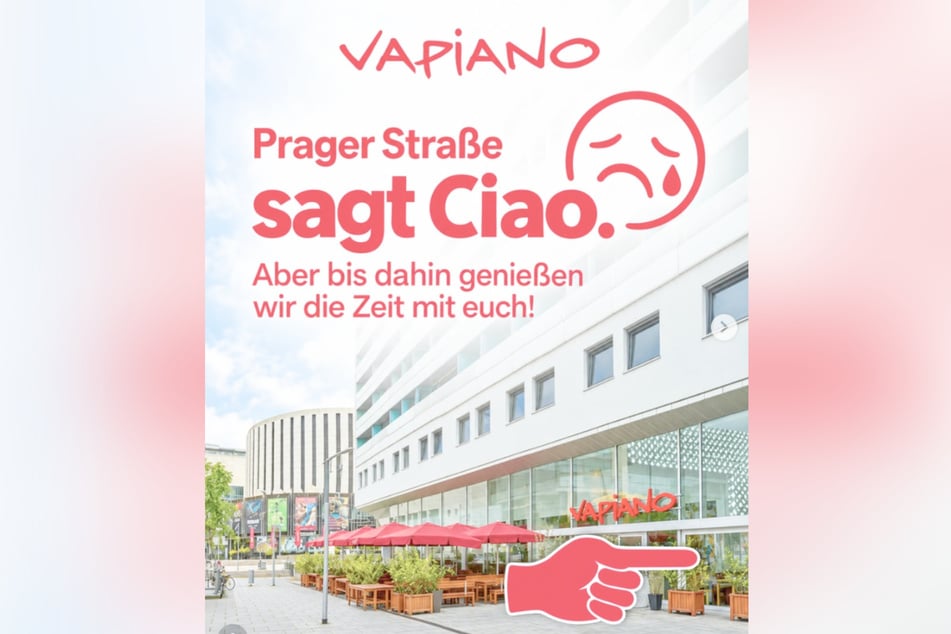 Auf Instagram gab Vapiano die Schließung der Filiale bekannt.