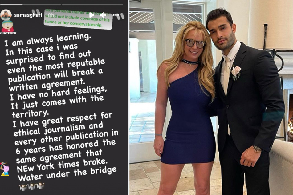 Sam Asghari is coming for the New York Times after alleging they broke an agreement