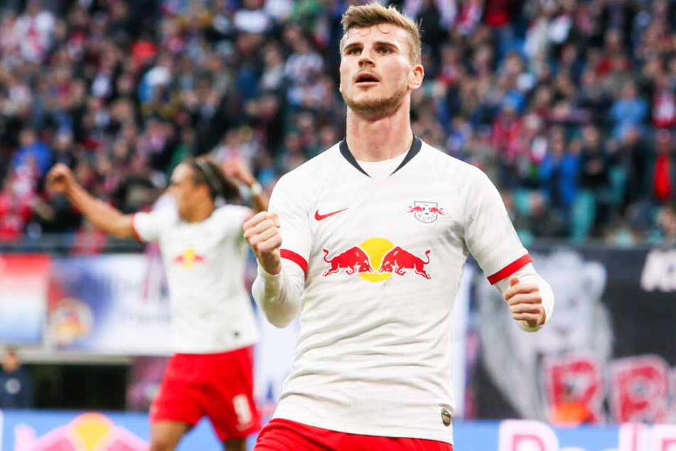 Timo Werner war Leipzigs Mann des Spiels: Drei Tore und drei Vorlagen steuerte er zum 8:0-Sieg gegen den 1. FSV Mainz 05 bei.
