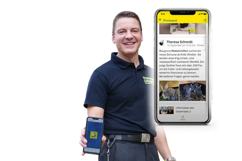 Auch Feuerwehrchef René Kraus (46) und seinen Kameraden kommt die Mitarbeiter App gelegen.