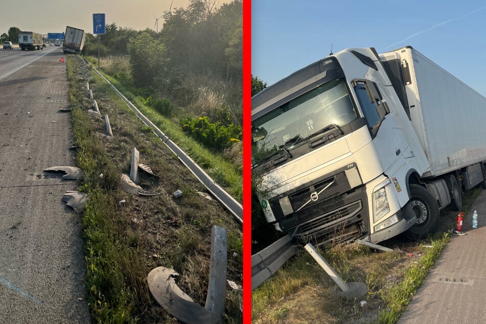 Über 120 Meter Leitplanke wurden bei dem Unfall beschädigt.