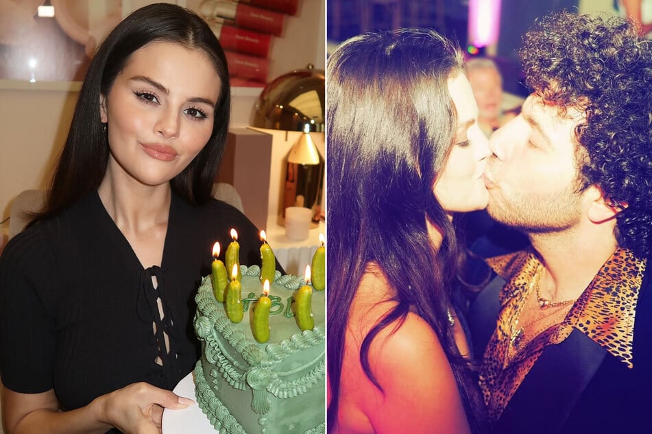 Benny Blanco (r.) celebrated his fiancée Selena Gomez's 33rd birthday with a swoon-worthy tribute featuring an unexpectedly candid array of photos!