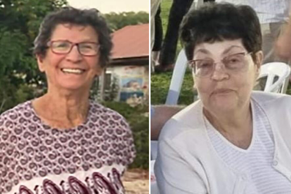 Yocheved Lifshitz (l) und Nurit Cooper, die von Mitgliedern der Hamas als Geiseln gehalten wurden, kamen nun frei. Die 79 und 85 Jahre alten Frauen seien an Israels Armee übergeben worden.