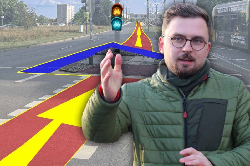 Aktivisten fordern Radweg auf Mitte der Carolabrücke, Siegerentwurf hat andere Pläne