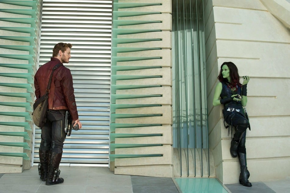 Chris Pratt (l.) and Zoe Saldaña's characters, Peter Quill/Star Lord and Gamora, had an undeniable attraction in the Guardians of the Galaxy film series.