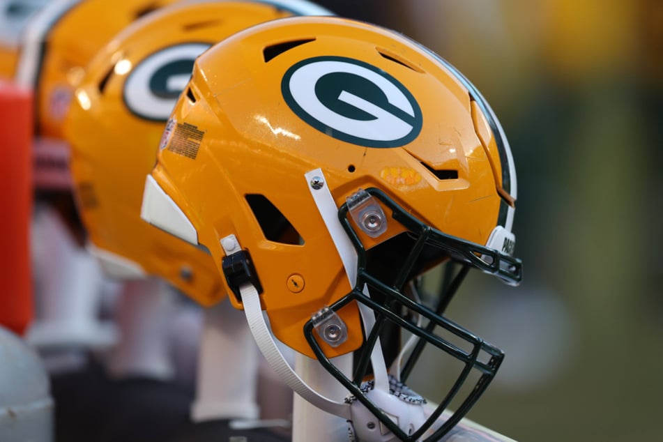The side view of a Green Bay Packers helmet before a game against the Kansas City Chiefs on November 7.