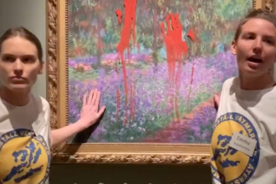 Klimaaktivistinnen beschmieren Monet-Gemälde und kleben sich fest